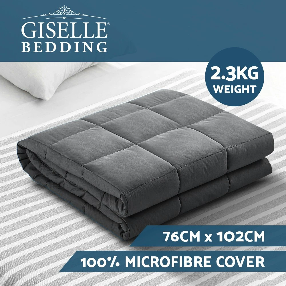 Kids 2.3KG Weighted Blanket Heavy GravityMicrofibre Cover Comfort Better Sleep Grey 5 Kids 2.3KG Weighted Blanket Heavy GravityMicrofibre Cover Comfort Better Sleep Grey - Image 3