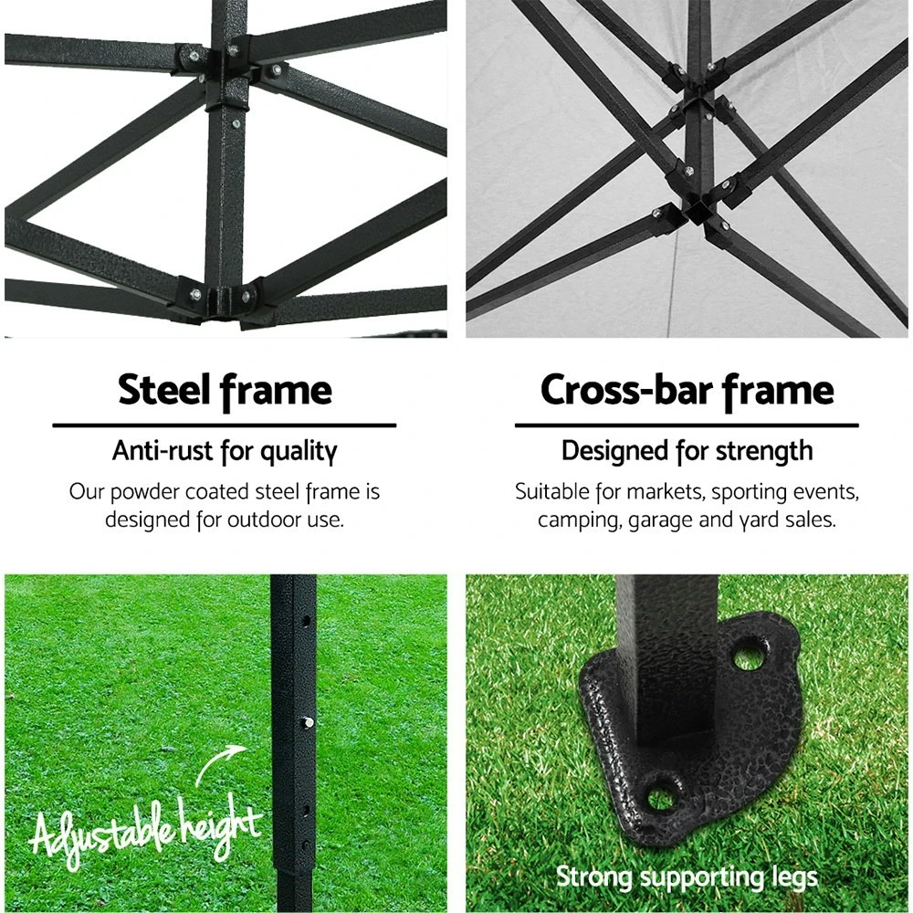 Instahut Gazebo Pop Up Marquee 3x6 Folding Tent Wedding Metal Gazebos Navy 7 Instahut Gazebo Pop Up Marquee 3x6 Folding Tent Wedding Metal Gazebos Navy - Image 5