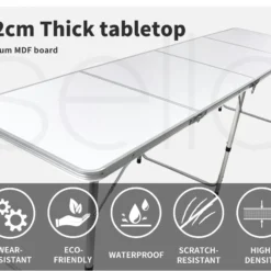 Levede Folding Camping Table Portable Picnic Outdoor Foldable Aluminium BBQ Desk -AU Camping Equipment Sales OdIYTjEUbvBMeeXJEnxCy3ZCs