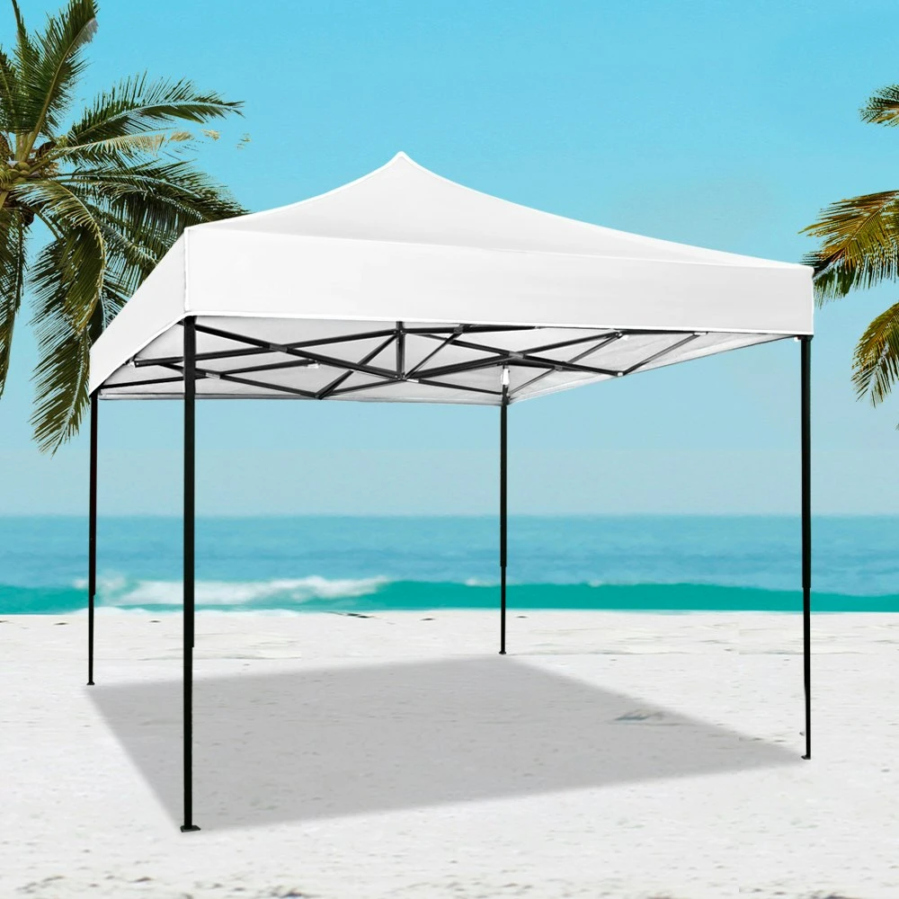 Instahut Gazebo Pop Up Marquee 3x3 Outdoor Tent Folding Wedding Gazebos White 3 Instahut Gazebo Pop Up Marquee 3x3 Outdoor Tent Folding Wedding Gazebos White