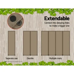 Weisshorn Self Inflating Mattress 10CM Thick Single Camping Sleeping Mat Air Bed Pad Coffee -AU Camping Equipment Sales OuWyOXaKA8 kjJ8l6 z rvv9g