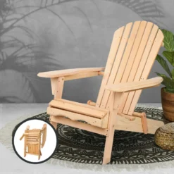 Gardeon Outdoor Chair Beach Chairs Wooden Adirondack Lounge Furniture Foldable Patio Garden Gardeon
