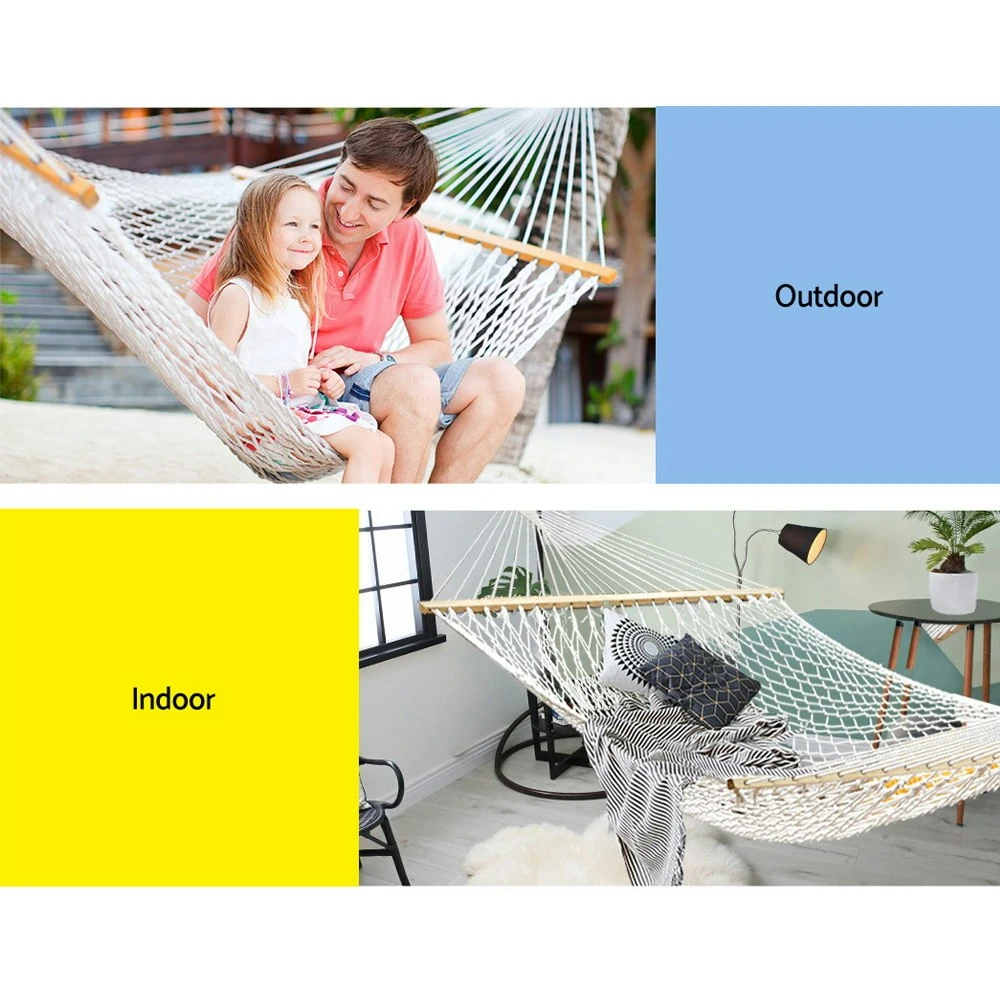 Gardeon Hammock Chair Swing Bed Outdoor Camping Hammocks Double 2 Person Seat Mesh 7 Gardeon Hammock Chair Swing Bed Outdoor Camping Hammocks Double 2 Person Seat Mesh - Image 5