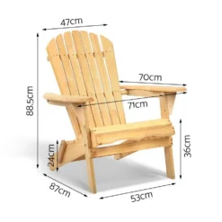 Gardeon Outdoor Chair Beach Chairs Wooden Adirondack Lounge Furniture Foldable Patio Garden Gardeon -AU Camping Equipment Sales PwnQnDSnt23q7dZWOmFfjx0ok