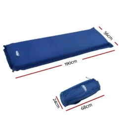Weisshorn Self Inflating Mattress 10CM Thick Single Camping Sleeping Mat Air Bed Pad Navy -AU Camping Equipment Sales QBeB0Tc8Z8lA8QtxY1nJYVb50