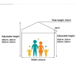 Instahut Gazebo Pop Up Marquee 3x3 Outdoor Tent Folding Wedding Gazebos White 12 Instahut Gazebo Pop Up Marquee 3x3 Outdoor Tent Folding Wedding Gazebos White -AU Camping Equipment Sales QJ0fok9jvQ53jWABG94HcLKoE
