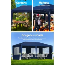 Instahut Gazebo 3x6 Outdoor Marquee Gazebos Wedding Camping Tent 6 Panel -AU Camping Equipment Sales QOGIUIzHo4vfKwOjHB8pnOFPY