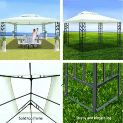Instahut Gazebo 4x3m Marquee Wedding Tent Gazebos White -AU Camping Equipment Sales REZdj7x5cvDNUvUPSdeYoMO 0