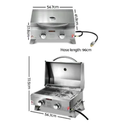 Grillz Portable Gas Oven BBQ 2 Burners LPG Stove Outdoor Picnic Camping Cooking -AU Camping Equipment Sales RGcCkok xujMSP0ZX9ONYjhd8