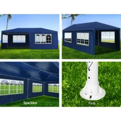 Instahut Gazebo 3x6 Outdoor Marquee Gazebos Wedding Camping Tent 6 Panel -AU Camping Equipment Sales RKEq7VEoKR4nUFda9Kes81P9Q