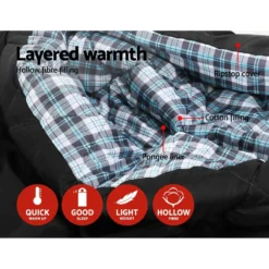 Weisshorn Sleeping Bag Double Camping Hiking -10 Degrees To 15 Degrees Tent Winter Thermal Grey -AU Camping Equipment Sales RcPTLhKXwvJfLFWo N3DRVOZ4