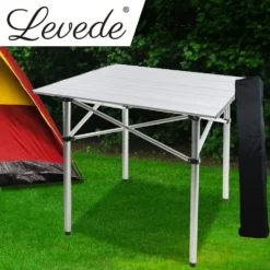 Levede Roll Up Camping Table Folding Portable Aluminium Outdoor BBQ Desk Picnic -AU Camping Equipment Sales RnzR2IkSvi6 7XKqPh 6uruo