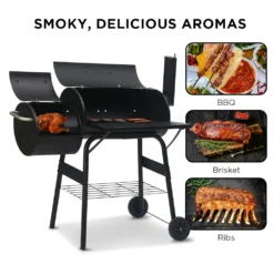 Wallaroo 2-in-1 Outdoor Barbecue Grill & Offset Smoker -AU Camping Equipment Sales Sy45kXZ eM4EUAp5LERcVGxYA