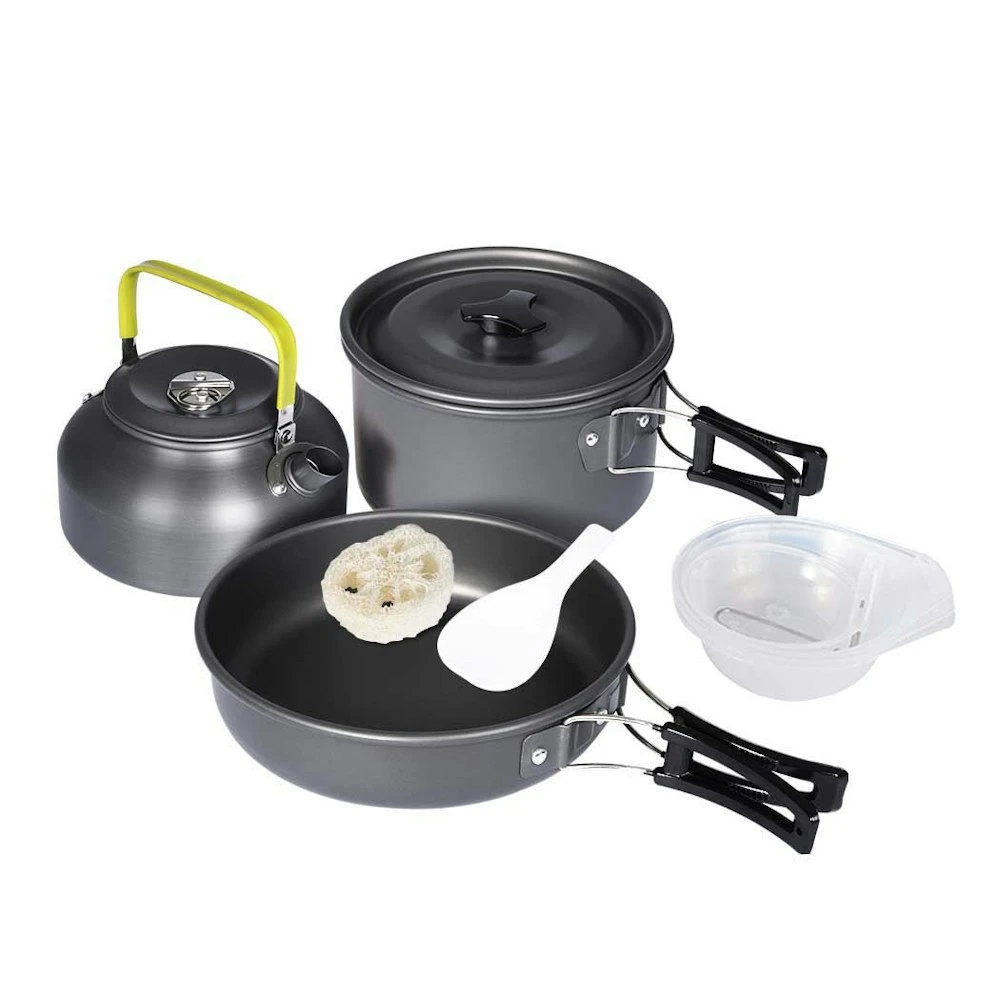 TOQUE 10Pcs Camping Cookware Set Outdoor Hiking Cooking Pot Pan Portable Picnic 3 TOQUE 10Pcs Camping Cookware Set Outdoor Hiking Cooking Pot Pan Portable Picnic