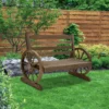 Garden Bench Seat Wooden Wagon Chair Outdoor Chairs Garden Backyard Lounge Patio Furniture Park Gardeon