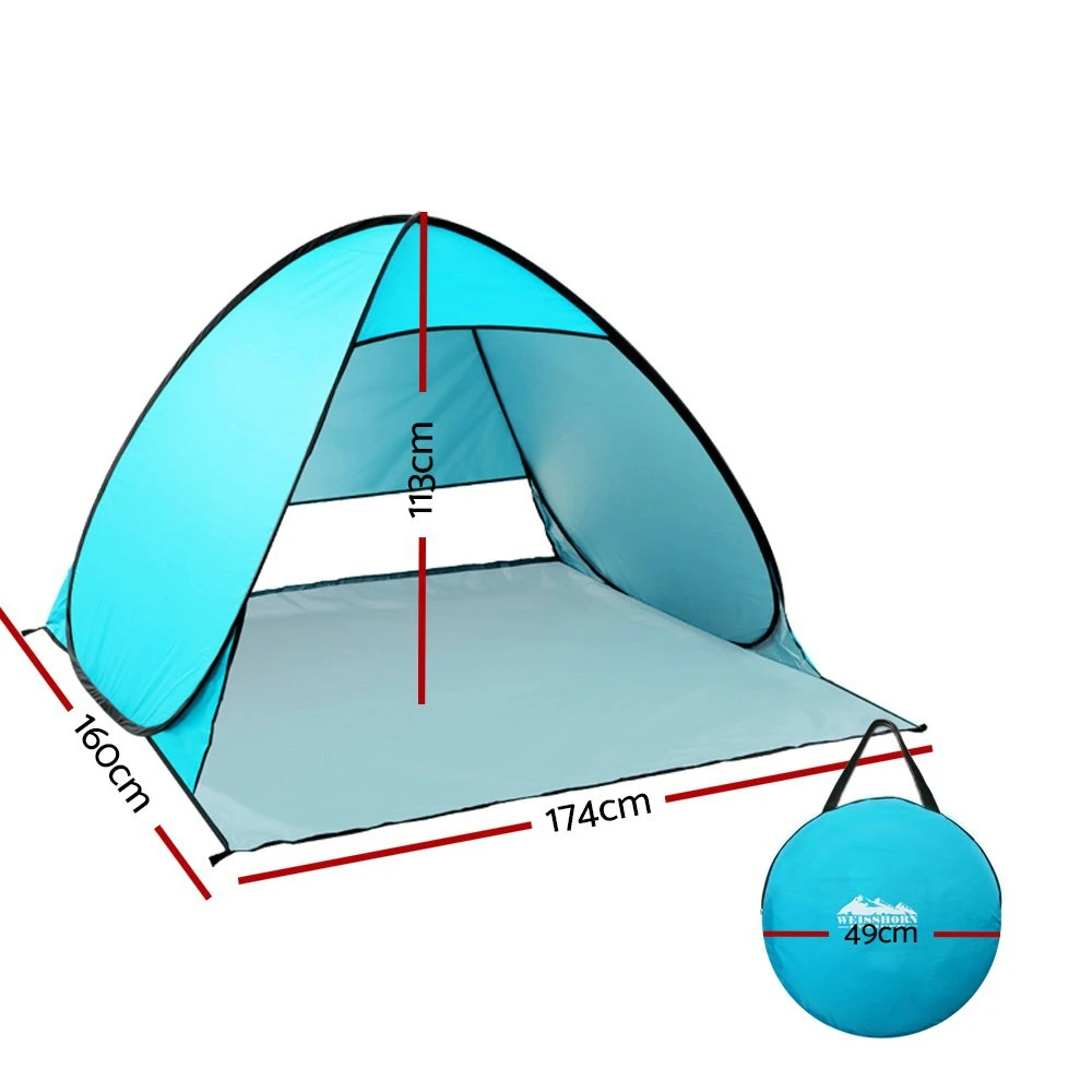 Weisshorn Pop Up Beach Tent Camping Hiking 3 Person Sun Shade Fishing Shelter 4 Weisshorn Pop Up Beach Tent Camping Hiking 3 Person Sun Shade Fishing Shelter - Image 2
