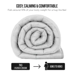 Laura Hill Weighted Blanket Heavy Quilt Doona 7Kg - White -AU Camping Equipment Sales TxDqR81i9rn6TmxpP5CYf1qgM