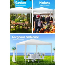 Instahut Wedding Gazebo Outdoor Marquee Party Tent Event Canopy Camping 3x3 White -AU Camping Equipment Sales Uf48C4pb7WVdiUAnizsX Lvbc