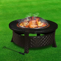 Moyasu 3 IN 1 Fire Pit BBQ Grill Pits Outdoor Patio Garden Heater Fireplace BBQS -AU Camping Equipment Sales Vd2KL8Gw64CLiH8VVP6edT7Jg