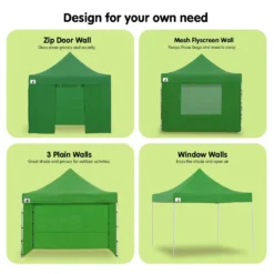Gazebo Tent Marquee 3x3 PopUp Outdoor Wallaroo - Green 13 Gazebo Tent Marquee 3x3 PopUp Outdoor Wallaroo - Green -AU Camping Equipment Sales Vvz Pzb35NlvMqYw118auSOaU