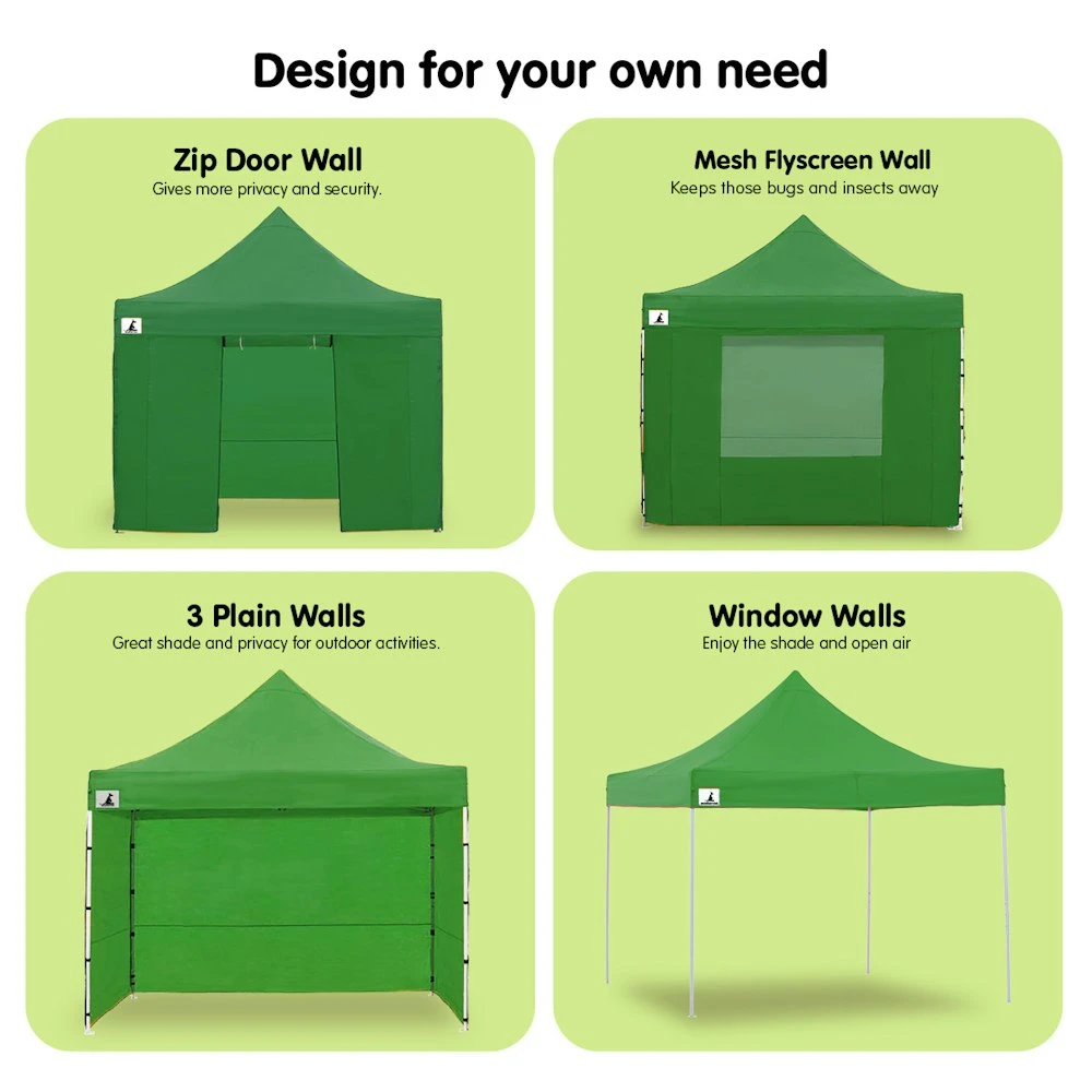 Gazebo Tent Marquee 3x3 PopUp Outdoor Wallaroo - Green 6 Gazebo Tent Marquee 3x3 PopUp Outdoor Wallaroo - Green - Image 4