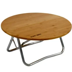 BlackWolf Round Folding Picnic Table Quick Fold Down & Set-Up, Weather-Resistant