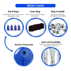 Gazebo Tent Marquee 3x3 PopUp Outdoor Wallaroo - Blue -AU Camping Equipment Sales X26z 1k sk3l6HR8gABldY5xs