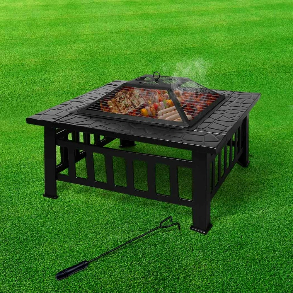Moyasu 3IN1 Fire Pit BBQ Grill Pits Outdoor Fireplace Patio Garden Heater Grills 9 Moyasu 3IN1 Fire Pit BBQ Grill Pits Outdoor Fireplace Patio Garden Heater Grills - Image 7
