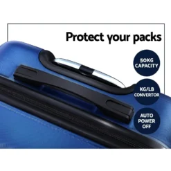 Wanderlite 3pc Luggage Travel Sets Suitcase Trolley TSA Lock Blue 15 Wanderlite 3pc Luggage Travel Sets Suitcase Trolley TSA Lock Blue -AU Camping Equipment Sales XiuPtB5NvZ8EDExJ0k71n11uw