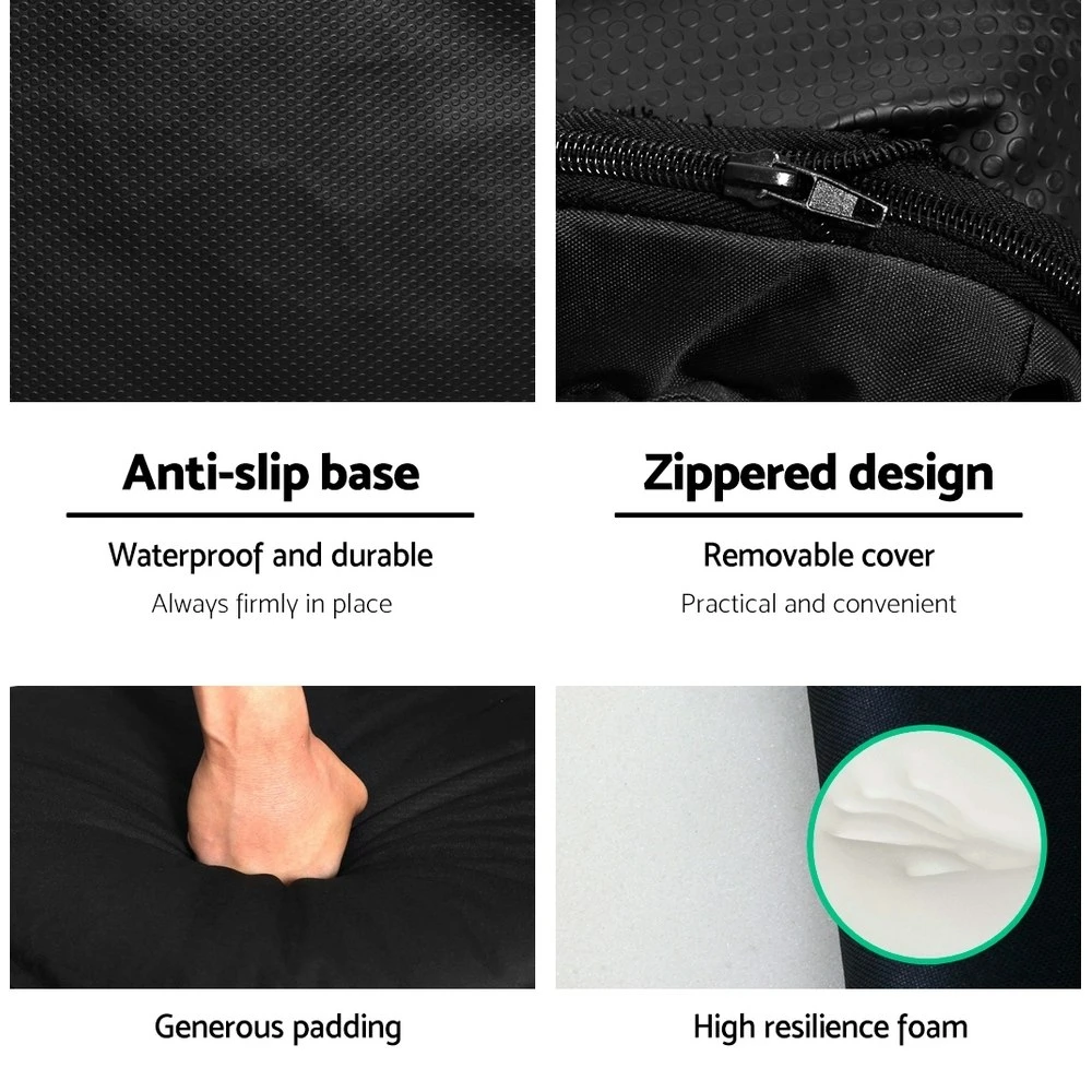 Portable Camping Beach Chair Folding Floor Recliner Outdoor Lounge Sofa Black 8 Portable Camping Beach Chair Folding Floor Recliner Outdoor Lounge Sofa Black - Image 6