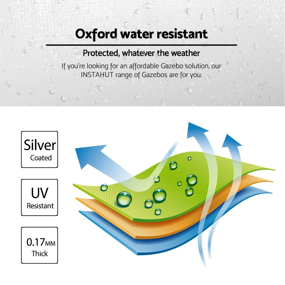 Instahut Gazebo Pop Up Marquee 3x3 Outdoor Tent Folding Wedding Gazebos White 8 Instahut Gazebo Pop Up Marquee 3x3 Outdoor Tent Folding Wedding Gazebos White - Image 6