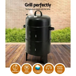 Grillz Outdoor BBQ Grill Smoker Charcoal 3in1 Thermometer Portable Camping Cook 12 Grillz Outdoor BBQ Grill Smoker Charcoal 3in1 Thermometer Portable Camping Cook -AU Camping Equipment Sales YCs06CRvDM2 abSr EWvYqg5c