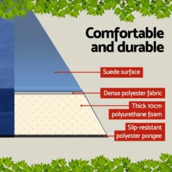 Weisshorn Self Inflating Mattress 10CM Thick Double Camping Sleeping Mat Air Bed Navy Suede Surface -AU Camping Equipment Sales YnlPDqzU26XrKs2RggRmVvEyg