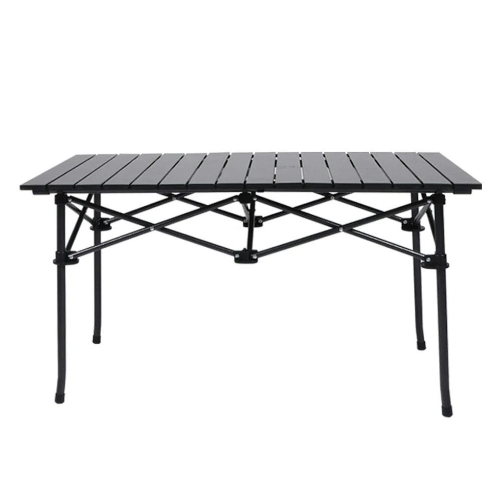 Levede Folding Camping Table Portable Aluminium Outdoor Picnic Garden Black 4 Levede Folding Camping Table Portable Aluminium Outdoor Picnic Garden Black - Image 2