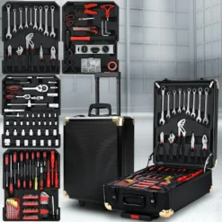 Giantz 816 Pcs Tool Kit Set Box Trolley Case Mechanics Toolbox Portable DIY