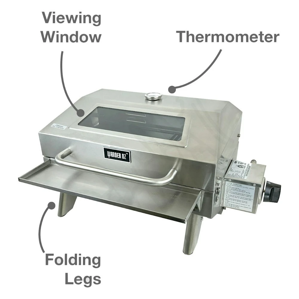 Portable 316 Marine Grade Stainless Steel BBQ With Windows, Tray & 1lb Bottle Adapter 6 Portable 316 Marine Grade Stainless Steel BBQ With Windows, Tray & 1lb Bottle Adapter - Image 4