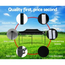 Instahut Gazebo Pop Up Marquee 3x6m Outdoor Tent Folding Wedding Gazebos Black6 14 Instahut Gazebo Pop Up Marquee 3x6m Outdoor Tent Folding Wedding Gazebos Black6 -AU Camping Equipment Sales ZE7JqLmKSUfYeN7IpPTeE3P6Y