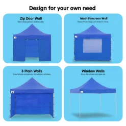 Gazebo Tent Marquee 3x3 PopUp Outdoor Wallaroo - Blue -AU Camping Equipment Sales Z lD0zWEE0cOuebiXk9KU3TDw