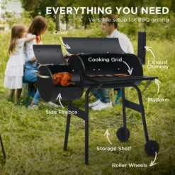 Wallaroo 2-in-1 Outdoor Barbecue Grill & Offset Smoker -AU Camping Equipment Sales ZgsXzM6GTvhUHNqTIgYrPHHts