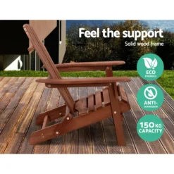 Gardeon Outdoor Chair Folding Beach Camping Chairs Table Set Wooden Adirondack Lounge Garden Gardeon Patio -AU Camping Equipment Sales ZwyvaHA5hnOTVWKWCDOTE4FLk