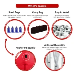 Gazebo Tent Marquee 3x3 PopUp Outdoor Wallaroo Red -AU Camping Equipment Sales a9dfCYPaUDhZ 1DjPIeFieOV8