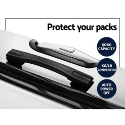 Wanderlite 2pc Luggage Trolley Set Suitcase Travel TSA Hard Case White 15 Wanderlite 2pc Luggage Trolley Set Suitcase Travel TSA Hard Case White -AU Camping Equipment Sales bW8FTHi9oVetsfBxGtluaxYS4