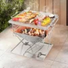 Grillz Camping Fire Pit BBQ Portable Folding Stainless Steel Stove Outdoor Pits -AU Camping Equipment Sales bwmTowQ0JSL1dFSO4W9c5 5A0