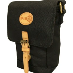 FIB Water Resistant Small Shoulder Canvas Bag W Adjustable Shoulder Strap - Black