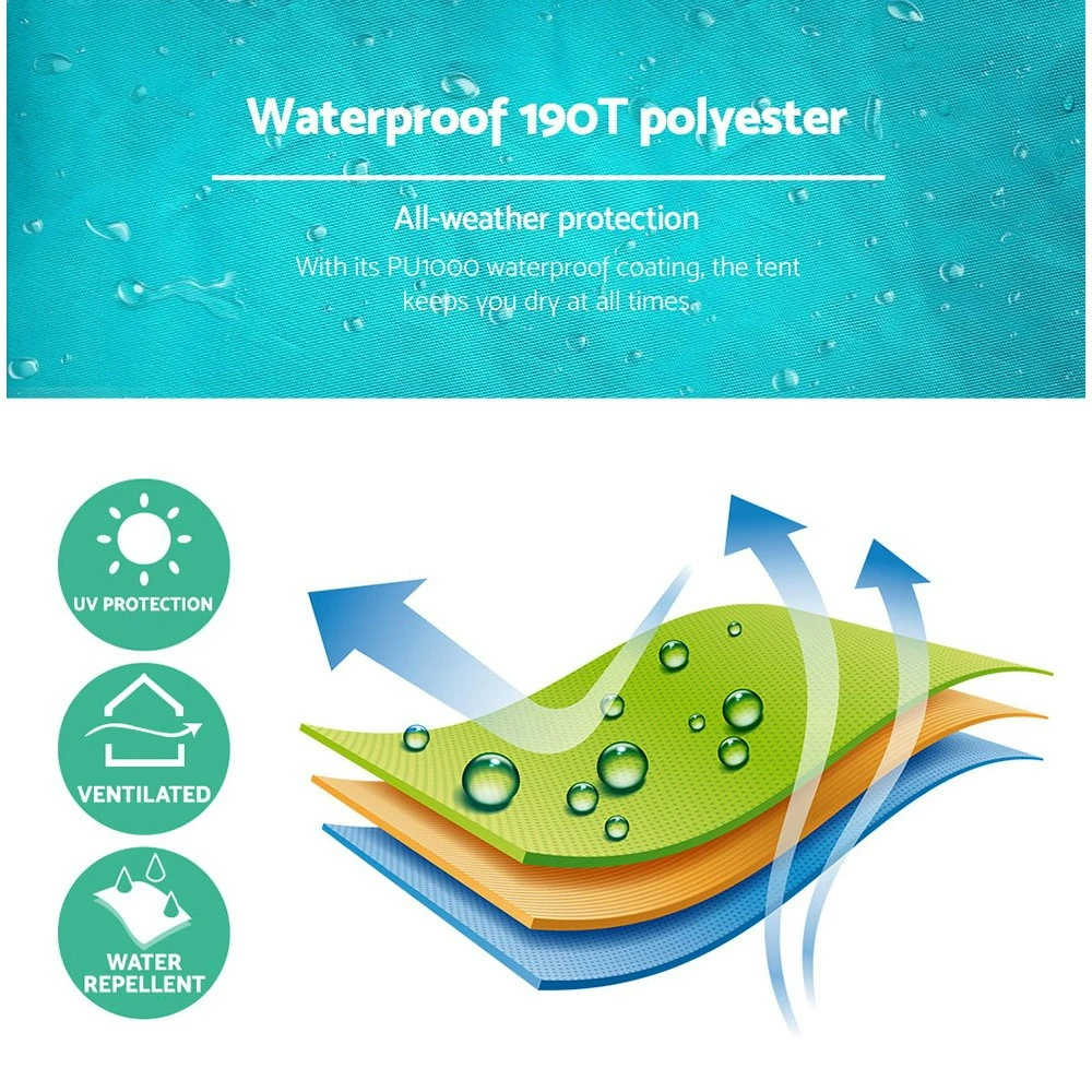Weisshorn Pop Up Beach Tent Camping Portable Sun Shade Shelter Fishing 6 Weisshorn Pop Up Beach Tent Camping Portable Sun Shade Shelter Fishing - Image 4