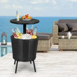 Levede Cooler Ice Bucket Table Bar Outdoor Rattan Furniture Patio Pool Storage -AU Camping Equipment Sales cvBrznHjwsE1iV ehf0qFIz4s