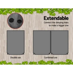 Weisshorn Self Inflating Mattress 4CM Thick Double Camping Sleeping Mat Air Bed Pad Grey -AU Camping Equipment Sales d2Pgbch5DrwkcoBkydjfztBxo