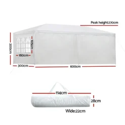 Instahut Gazebo Marquee Outdoor Wedding Gazebos Tent 3x6m 11 Instahut Gazebo Marquee Outdoor Wedding Gazebos Tent 3x6m -AU Camping Equipment Sales d3DBCixaWiT3jxqno9SZAp8qI