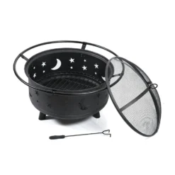 Traderight Group Fire Pit BBQ Grill Pits Outdoor Fireplace Camping Portable Garden Patio Heater