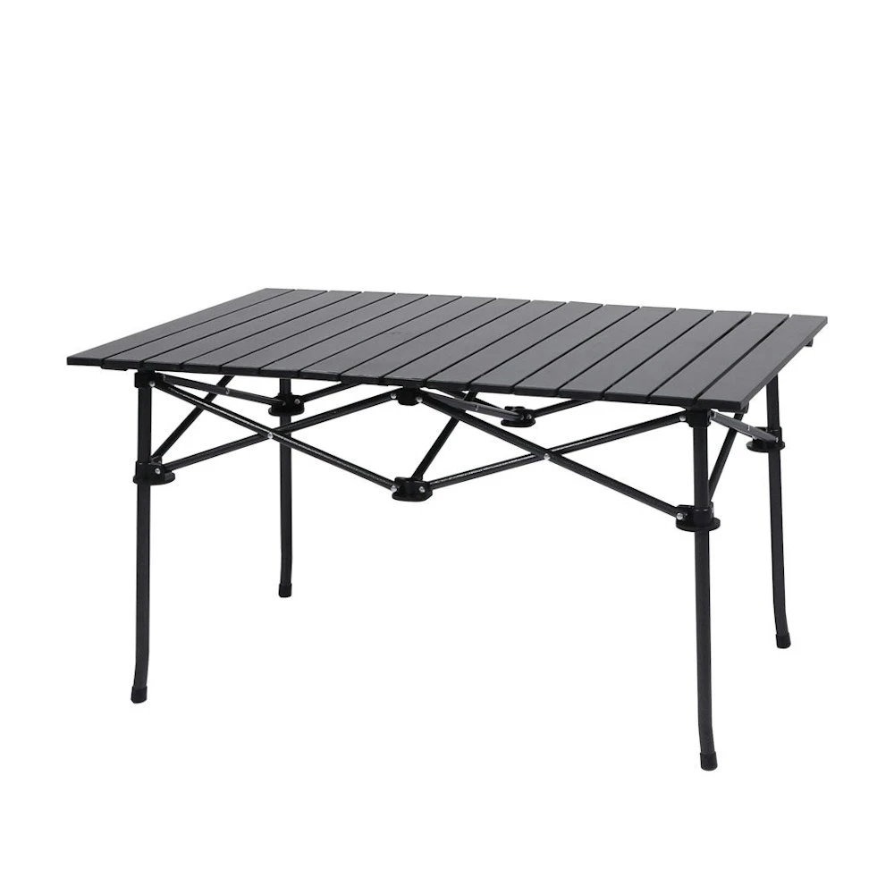 Levede Folding Camping Table Portable Aluminium Outdoor Picnic Garden Black 3 Levede Folding Camping Table Portable Aluminium Outdoor Picnic Garden Black